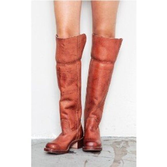 Frye Shoes - Vintage Frye Campus OTK 14L Boots 8.5 Gorgeous Cognac Patina 😍